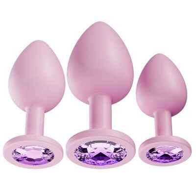 ELEGANT DIAMOND SILICONE ANAL PLUG LARGE IN PAKISTAN