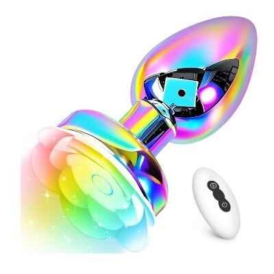  Colorful Metal Anal Plug Vibrator Sex Toy