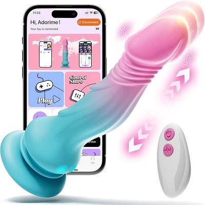 9 Inch Realistic Dildo Vibrator Control Games Pink