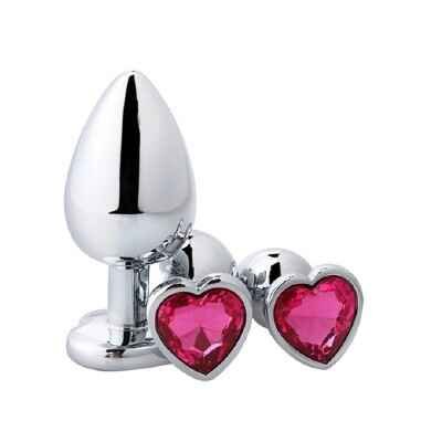 Heart Shaped Metal Anal Plug