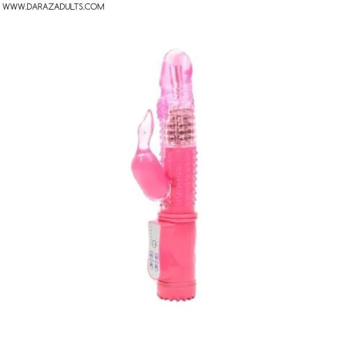 Rotating Battery-Operated Swan Vibrator Pink