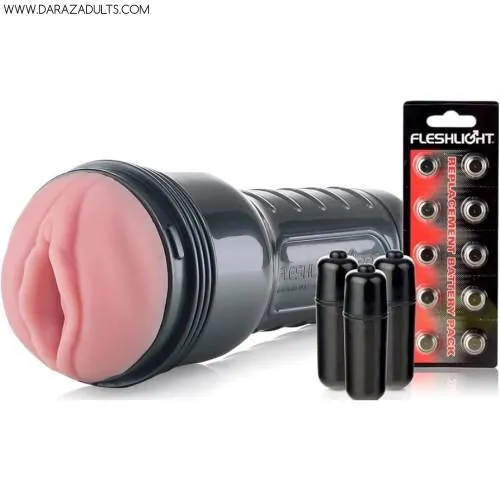 Vibro Fleshlight Vibrating Pink Lady Masturbator